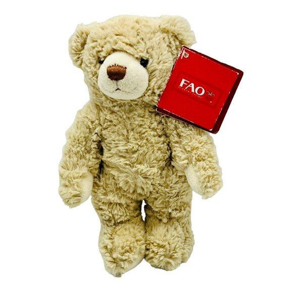 FAO Schwarz Other - FAO Schwarz Tan Bear Plush 150th Anniversary Toys R Us Stuffed 8 inch 2012